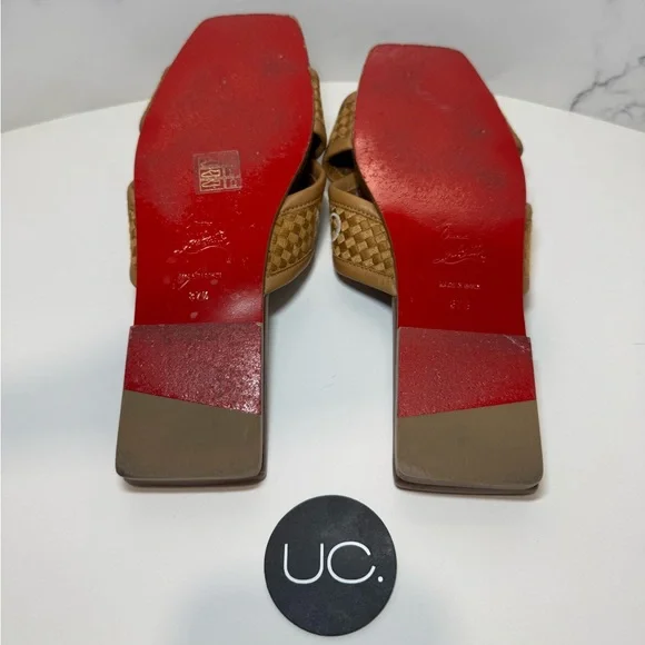 Christian Louboutin Crossimule Sandals. Brown. 37.5. - Picture 4 of 4